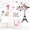 thumbnail image 2 of Adhesivos de pared con forma de corazón con forma de rama de árbol, Torre Eiffel, 2 of 4