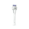 thumbnail image 5 of Angara Natural 0.5 Ct. Tanzanite with Diamond Three Stone Ring in 14K White Gold for Women (Ring Size: 11.5), 5 of 11