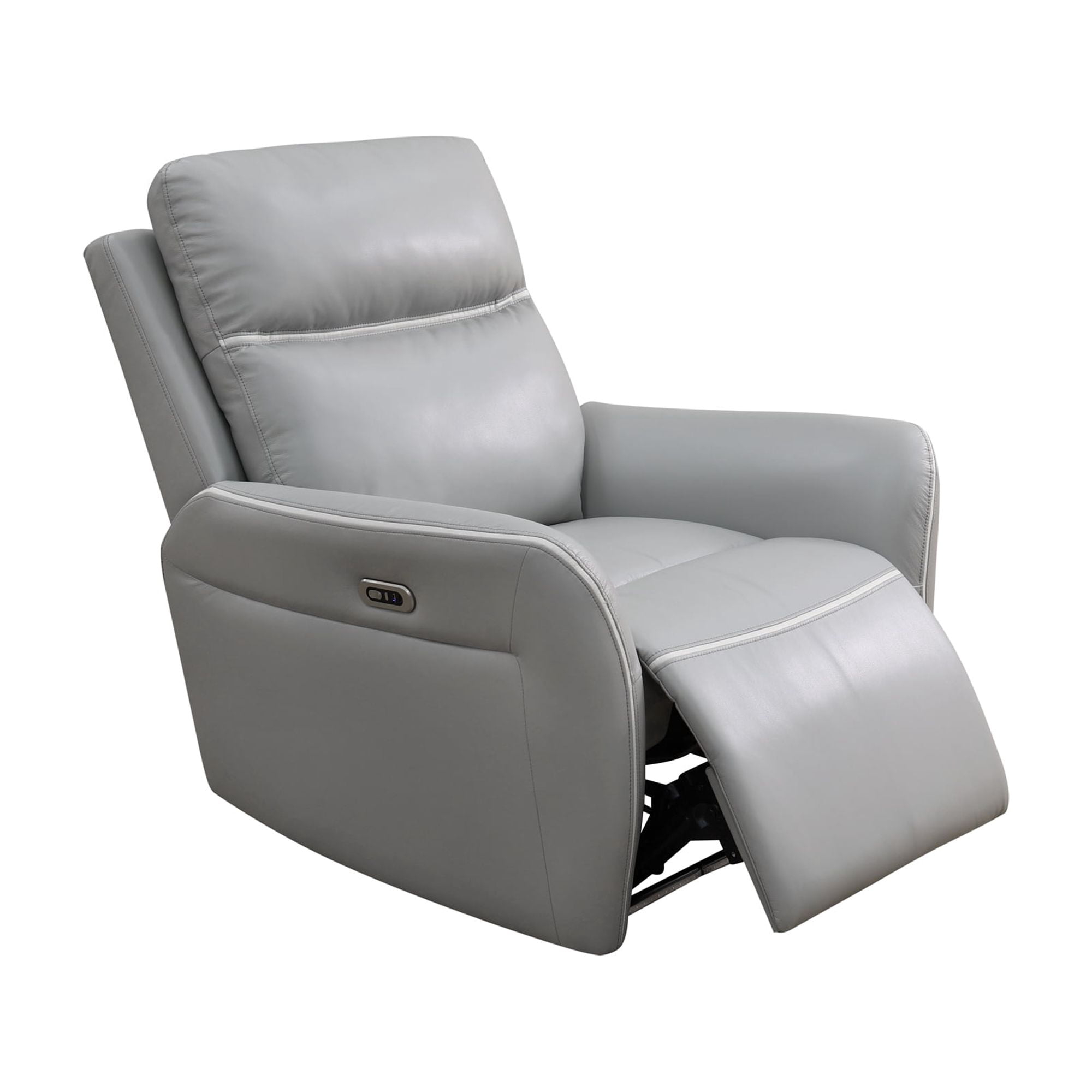Gewnee Power Reclining Multifunctional Chair, Air Leather, Adjustable Reclining Angle, for Living Room,Silver Gray