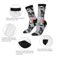 thumbnail image 3 of Yiaed Dog Print Great elasticity Crew Socks Sports socks for Men and Women, 3 of 5