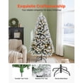 thumbnail image 6 of 4ft Prelit Flocked Xmas Tree 120 Warm LEDs 8 Modes 539 Tips, 6 of 10