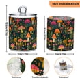 thumbnail image 5 of Yayeee 2 Pack Qtip Holder Bathroom Cotton Swab Canister with Lid Clear Dispenser Set, Orange Mushroom, 5 of 6