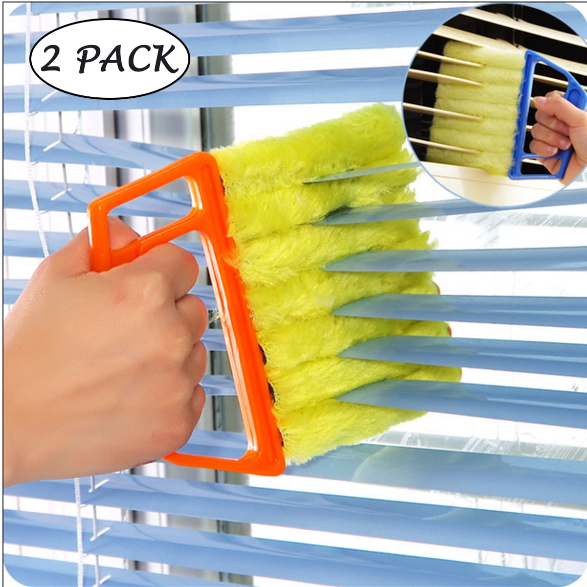 Window Cleaning Brush Air Conditioner Car A/C Duster With Washable Venetian
