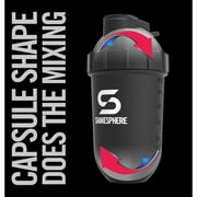 Shakesphere Tumbler Steel Protein Shaker Bottle Keeps Hot Drinks Hot & Cold Drinks Cold 24 oz, Matte-Black