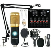 Condenser Microphone Bundle, BM-800 Podcast Microphone with Voice Changer, Podcast Equipment Bundle - Studio Equipment for Laptop Computer Vlog Living Broadcast Live Streaming YouTube TikTok