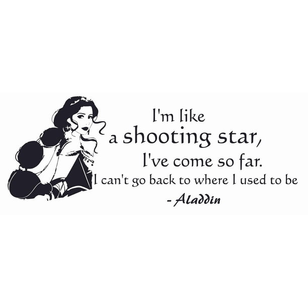 Aladdin Movie Quotes Princess Jasmine Wall Art Decal 8 X Vinyl Adhesive Walt Disney Home Decoration Sticker I M Like A Shooting Star I Ve Come So Far I Can T Go
