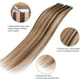 thumbnail image 3 of Benehair Thick 20pcs or 40pcs Tape In Remy Human Hair Extensions Skin Weft Full Head Blonde Highlight Remy US Soft, 3 of 13