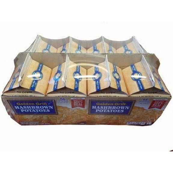 Golden Grill, Hashbrown Potatoes(56 total servings) 8ct pack, Net Wt 4.2 oz(119g) per carton, Gluten Free