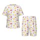thumbnail image 1 of Fotbe Tropical Fruit Pijama Estampada de 2 Piezas para Niños – Ropa de Dormir de Manga Corta Cómoda para Niños y Niñas, Camiseta y Shorts de Algodón-Small, 1 of 6