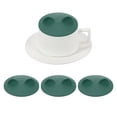 thumbnail image 1 of 3Pcs Tapas de Silicona para Tazas, Tapas Universales de 4.1 Pulgadas con Forma de Orejas de Gato para Tazas, Tazas de Té, Tazas de Café, Reutilizables a Prueba de Polvo, Verdes, 1 of 7