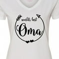 thumbnail image 4 of Inktastic World's Best Oma Women's V-Neck T-Shirt, 4 of 5
