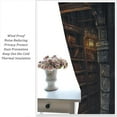 thumbnail image 5 of Retro Bookshelf Curtains Library Bookshelf Ladder Candle Decoration Blackout Curtains Suitable for Bedroom Study Classroom Living Room Blackout Rod Curtain Insulation 52x84 Inches, 5 of 6