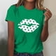 thumbnail image 1 of Fiudx Ofertas Flash Artículos En Oferta Camiseta Informal de Manga Corta con Cuello Redondo y Estampado a La Moda para Mujer, 1 of 4
