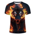 thumbnail image 3 of JLFKNG Mens Summer T-Shirts Round Neck Tees Short Sleeve Cool Animal Printed Breathable Loose Trend Bottoming Tee Shirt Suitable For Outdoor Sports, 3 of 4