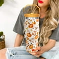 thumbnail image 6 of 30oz Fall Pumpkin Flip Tumbler with Handle lid and Straw,Fall Coffee Travel Mug Cup Water Botter,Fall Gifts for Women,Fall Stuff Decor Accessories, 6 of 6