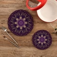 thumbnail image 2 of GZHJMY Background Trivets Pot Holders Set of 2, Hot Pads, Table Mats,Placemats Set for Cooking and Baking, Cotton Braided Hot Pads, 7.09"+9.45", 2 of 7