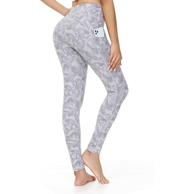 Non-See-Through-Leggings for Women, Buttery Soft Yoga-Pants with Phone Pockets, Full-Length/Capri Workout Tights