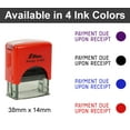 thumbnail image 2 of Printtoo Payment Due Upon Receipt Self Inking Rubber Stamp Pre,Inked Office Stamp, Home Office Business Stationery, 38 x 14 mm, Black, 2 of 5