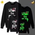 thumbnail image 1 of Sudadera navideña a juego para toda la familia, diseño exclusivo de elfo luminoso, 1 of 3
