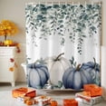 thumbnail image 3 of Shower Curtain 72"W x 72"L Fall Thanksgiving Pumpkins Rustic Leaves Fabric Shower Curtains Set with Hooks Water Repellent Bathroom Curtains Machine Washable Bathroom Accessories, 3 of 6