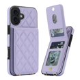 thumbnail image 2 of For Apple iPhone 16 RFID Blocking Protective Purse Wallet Case Magnetic Flip Cover Multi-Card Slots Pocket With Detachable Shoulder Strap,Purple,For iPhone 16, 2 of 6