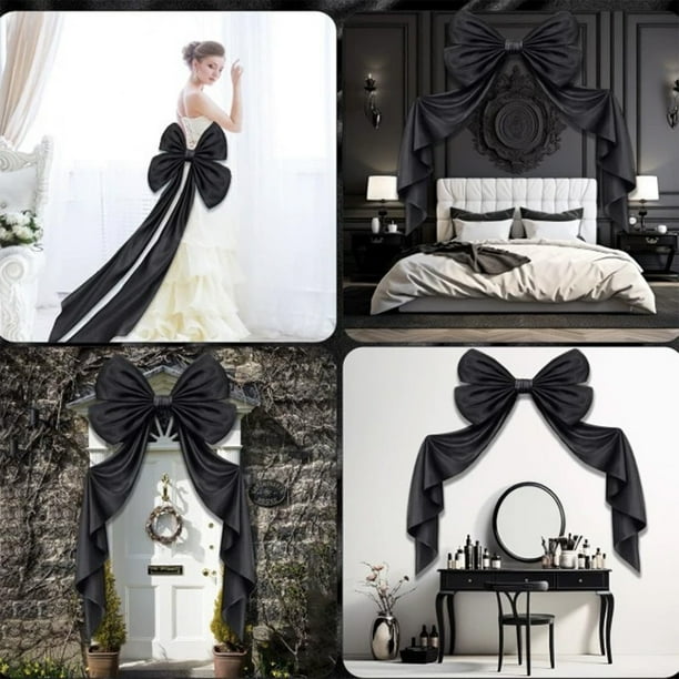 Lazo de gran tamaño para la parte superior del árbol de Navidad, decoración para fiestas navideñas, bodas, interiores y exteriores, lazo de nailon y licra.