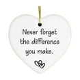 thumbnail image 4 of 3Pcs Thank You Gifts, Never Forget The Difference You Make or You are My Sunshine Ornament, Acrylic Hanging Heart Sign for Xmas Tree Home Decor, Keepsake Sign Appreciation Ornament for Friends, 4 of 9