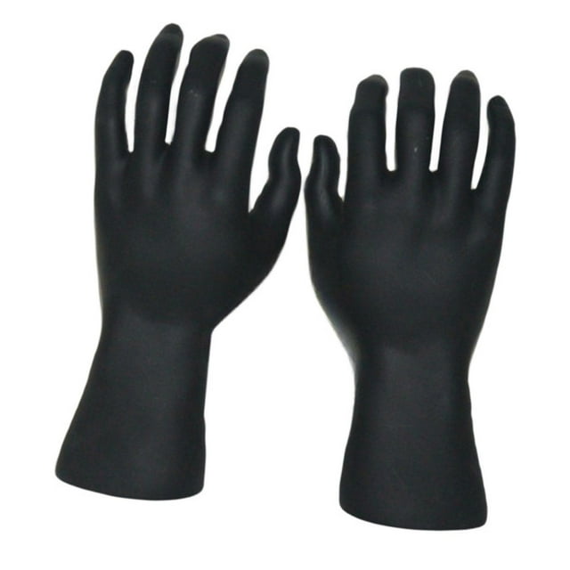 Modelos de manos masculinas, maniquíes de mano masculinos realistas, juguetes de broma para tiendas, fotografía, accesorios decorativos novedosos para Negro