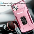 thumbnail image 2 of For iPhone 15 Plus Slim Fit Shockproof Hybrid with Slide Camera Cover & Rotated Ring Kickstand, [Military-Grade] Phone Case For iPhone 15 Plus 6.7",Pink,For iPhone 15 Plus, 2 of 8