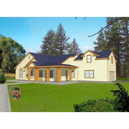 001-2036: Prairie ICF 3 Bed, 2 Bath Luxury Home Plan, 2285 Sq Ft: Full Blueprints with License to Build by Home Plan Marketplace - Lesuto