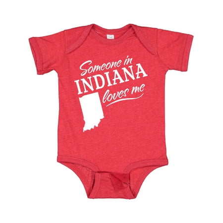 

Inktastic Someone in Indiana Loves Me Gift Baby Boy or Baby Girl Bodysuit