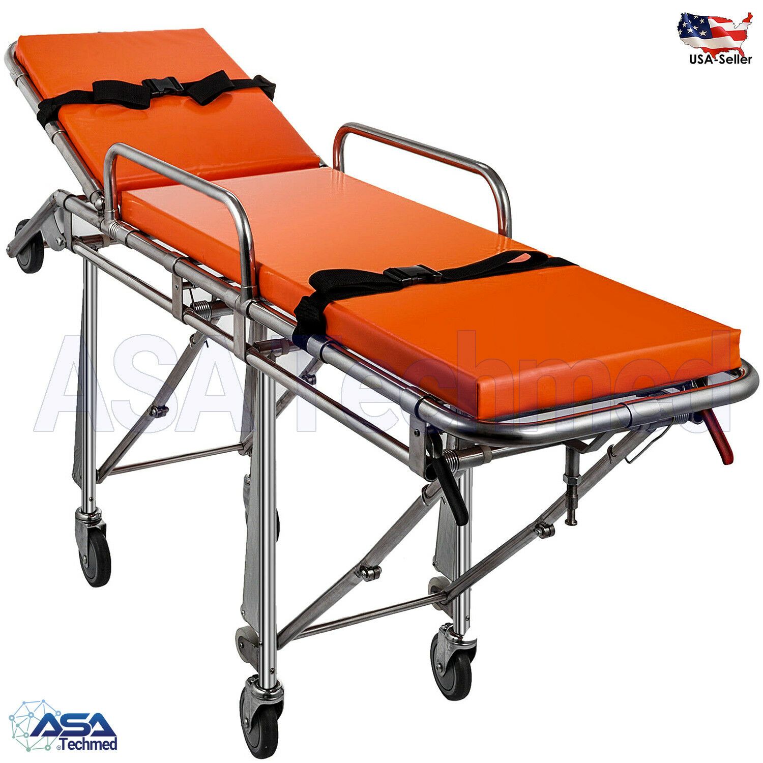 Emergency Medical Stretcher Ambulance Automatic Loading Folding