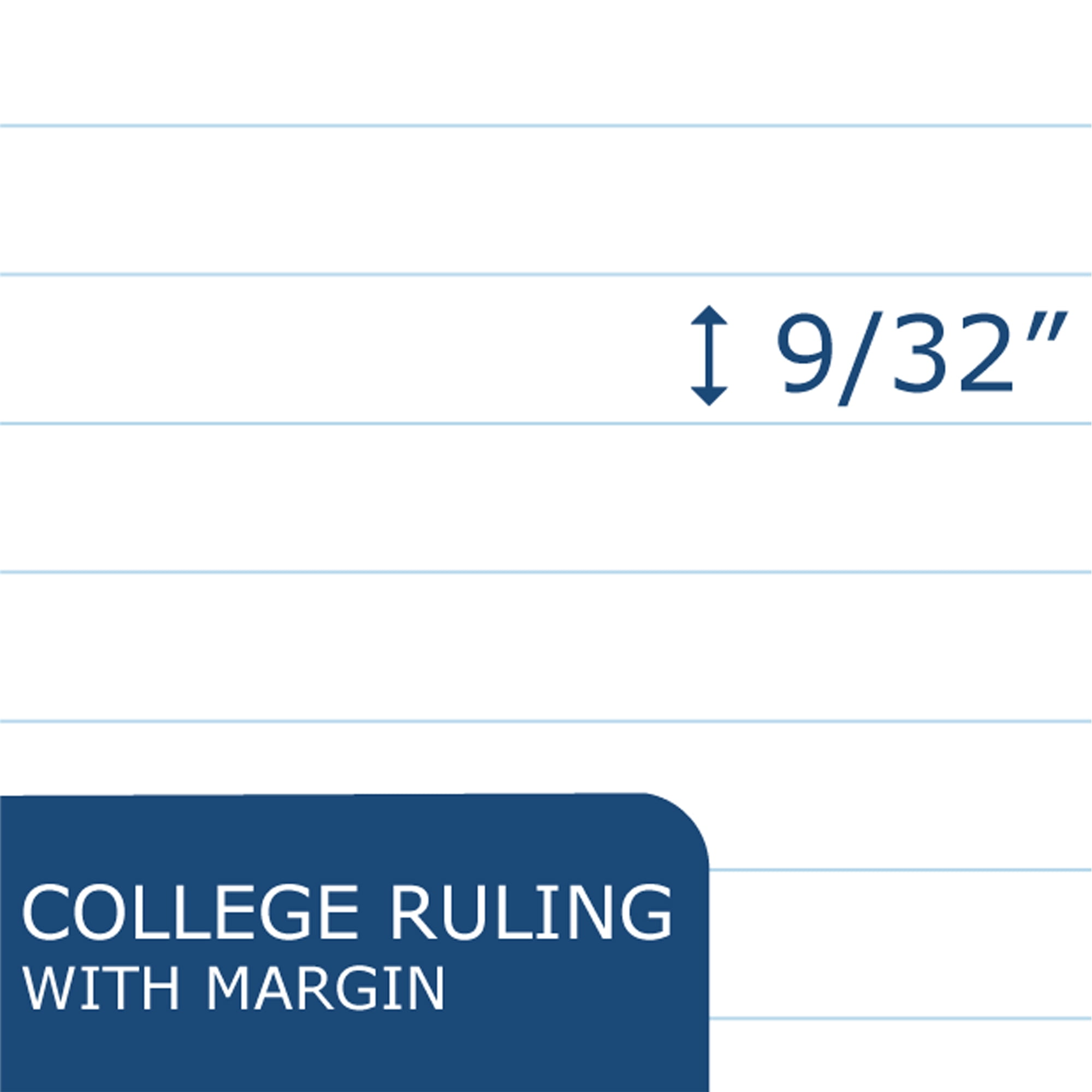 Roaring Spring Recycled Spiral Three Subject Notebooks, 11"x9", 100 Sheets, College Ruled, 24 Notebooks