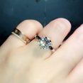 thumbnail image 4 of K-KED 925 Silver Round Cut Cubic Zircon Ring Charm Women Wedding Delicate Jewelry Sz 6-10-6, 4 of 8