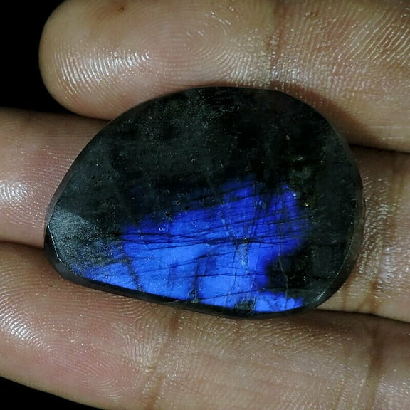 42.00Cts Natural Blue Labradorite Druzy Mineral Fancy Cabochon Gemstone