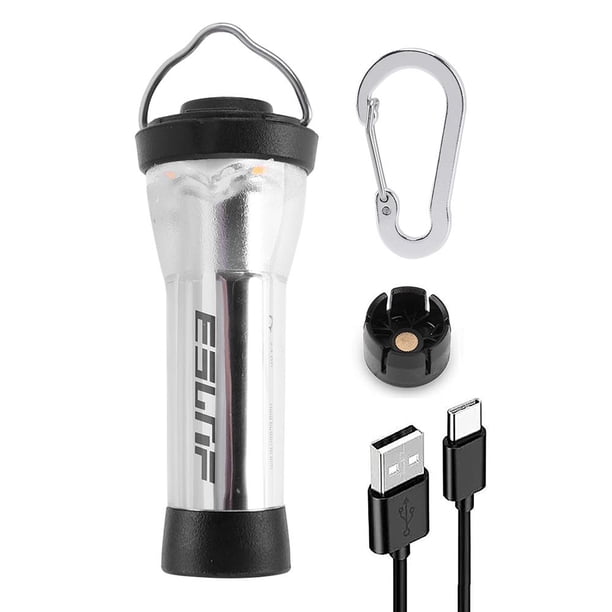 FLhrweasw Lámpara LED Linternas Faro Ajustables Carga USB para Exteriores (Plata A)