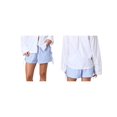 thumbnail image 2 of Michellecmm Women's Summer Casual Shorts Stripe Pattern Tie Bows Elastic Waist Loose Wide Leg Shorts with Pockets, 2 of 7