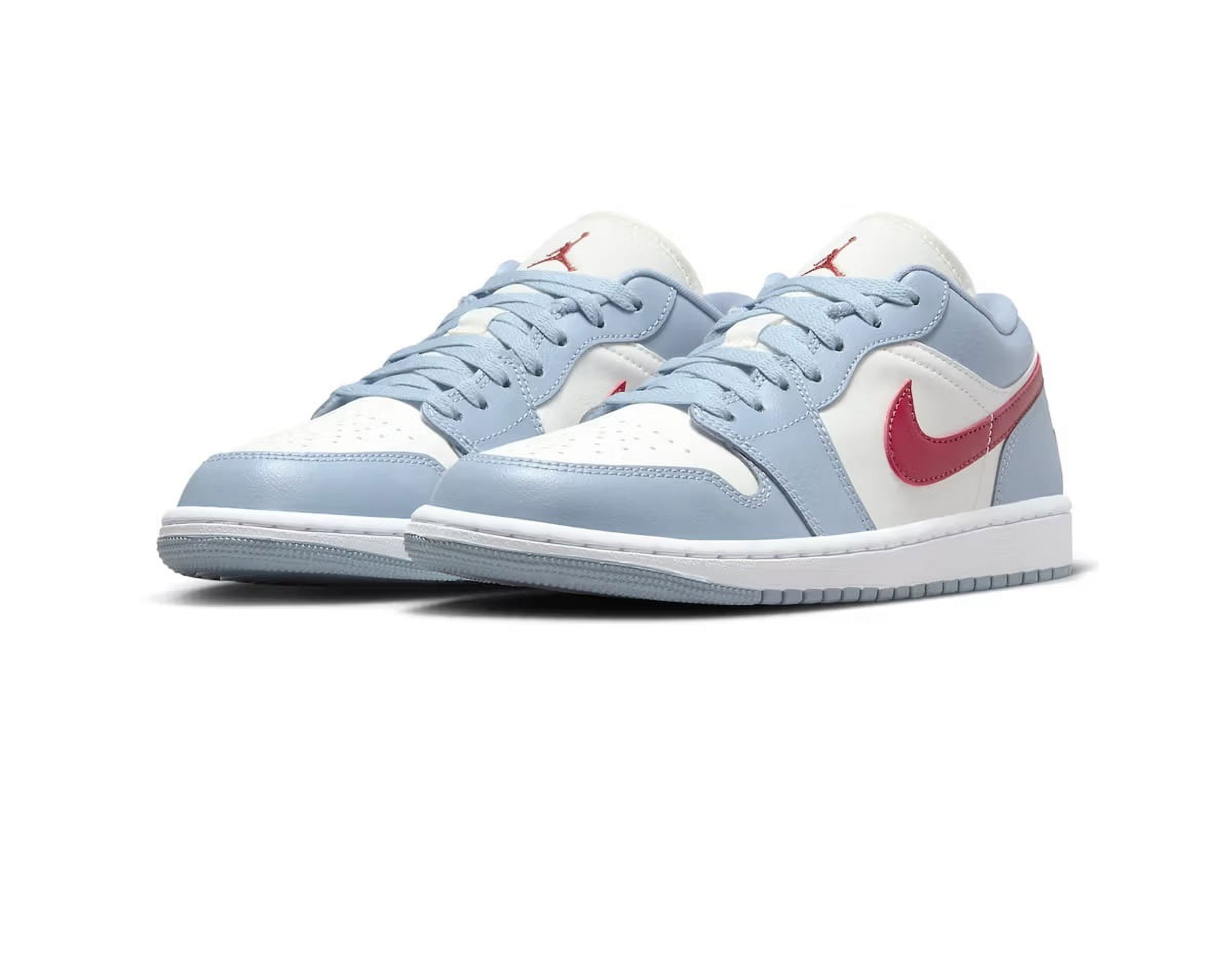 red and blue jordan 1s