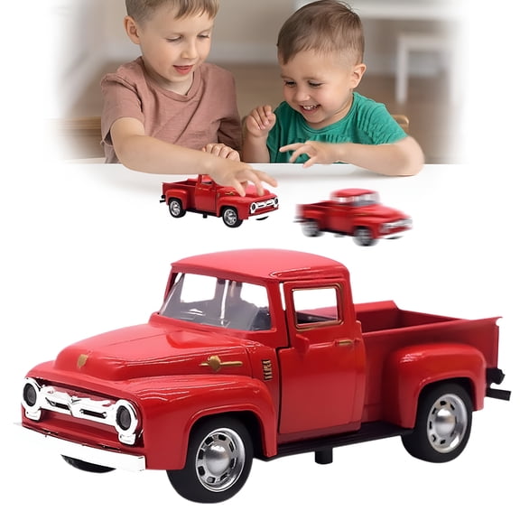 BESTSKY Little Blue Truck Toy for Toddlers 1-12 Years,Girl Boy Toddler Toy Trucks,1:32 Alloy Kids Car Toy Can Drive,The Door Can Open,for Birthday Gift,Cake Topper,Office Decoration