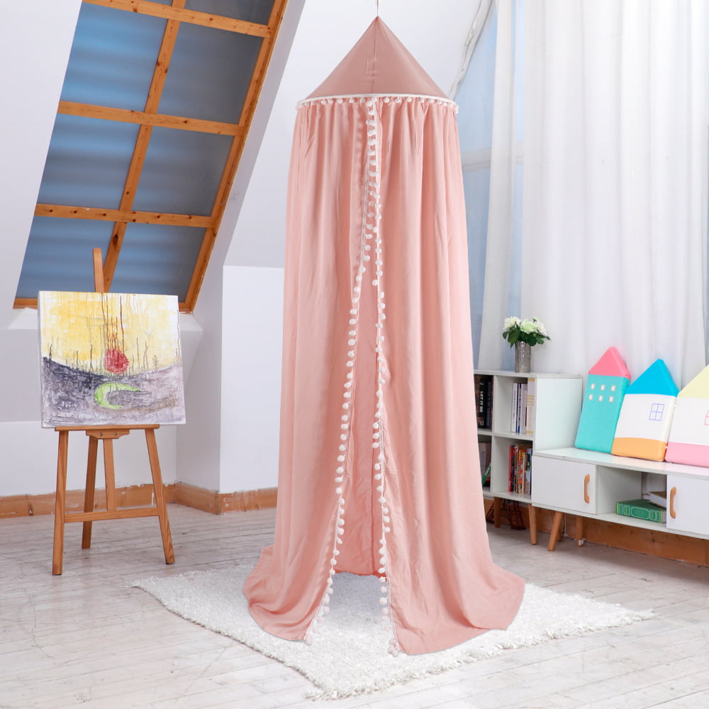 FuliMall Bed Canopy Round Dome Mosquito Net Princess Bed Play Tent Room Decoration for Baby Kids