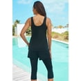 thumbnail image 2 of Swim 365 Women's Plus Size Longer-Length Scoop Neck Tankini Top, 2 of 6