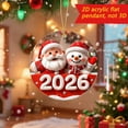 thumbnail image 3 of Cheapark 2026 Christmas Acrylic Small Hanging Ornaments - Cute Mini Pendants For Indoor Christmas Tree, Window, Home Holiday Festive Decor, 3 of 4
