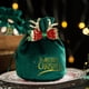 thumbnail image 4 of Bolsa de regalo navideña de terciopelo | Pequeña bolsa navideña roja y verde para dulces y regalos | Bolsa de tela reutilizable con asa | 10 x 13 cm, 4 of 5