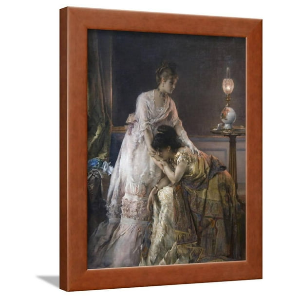 After The Ball Or Confidence Framed Print Wall Art By Alfred Emile Léopold Stevens Walmart Com Walmart Com