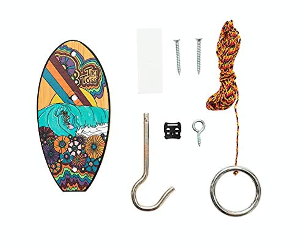 Tiki Toss Hook Ring Game Short Board Edition 100 Bamboo Party Indoor Outdoor for sale online 