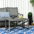thumbnail image 2 of Outsunny End Table with Plastic Board Under the Table Top Side Table, Gray, 2 of 10