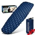 thumbnail image 1 of OutdoorsmanLab Ultralight Sleeping Pad - Ultra-Compact for Backpacking, Camping, Travel w Air-Support Cells Design (Blue), 1 of 5