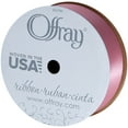 thumbnail image 6 of (2 pack) Offray Ribbon, Coral Pink 7/8 inch Single Face Satin Polyester Ribbon, 18 feet, 6 of 7