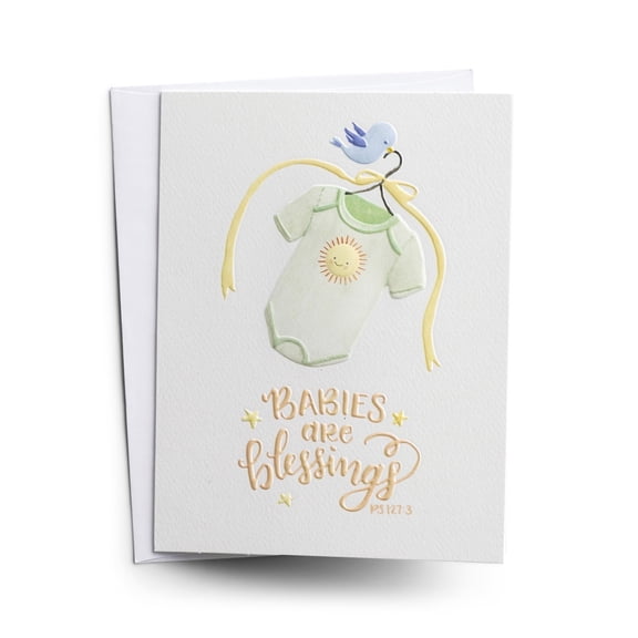 DaySpring Baby - Babies Are Blessings - 3 Premium Studio 71 Greeting Cards and Envelopes