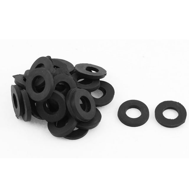 30PCS 19x10x3mm Junta de O de goma negra Sello de fregadero Gasket de tubo Sello de plomería